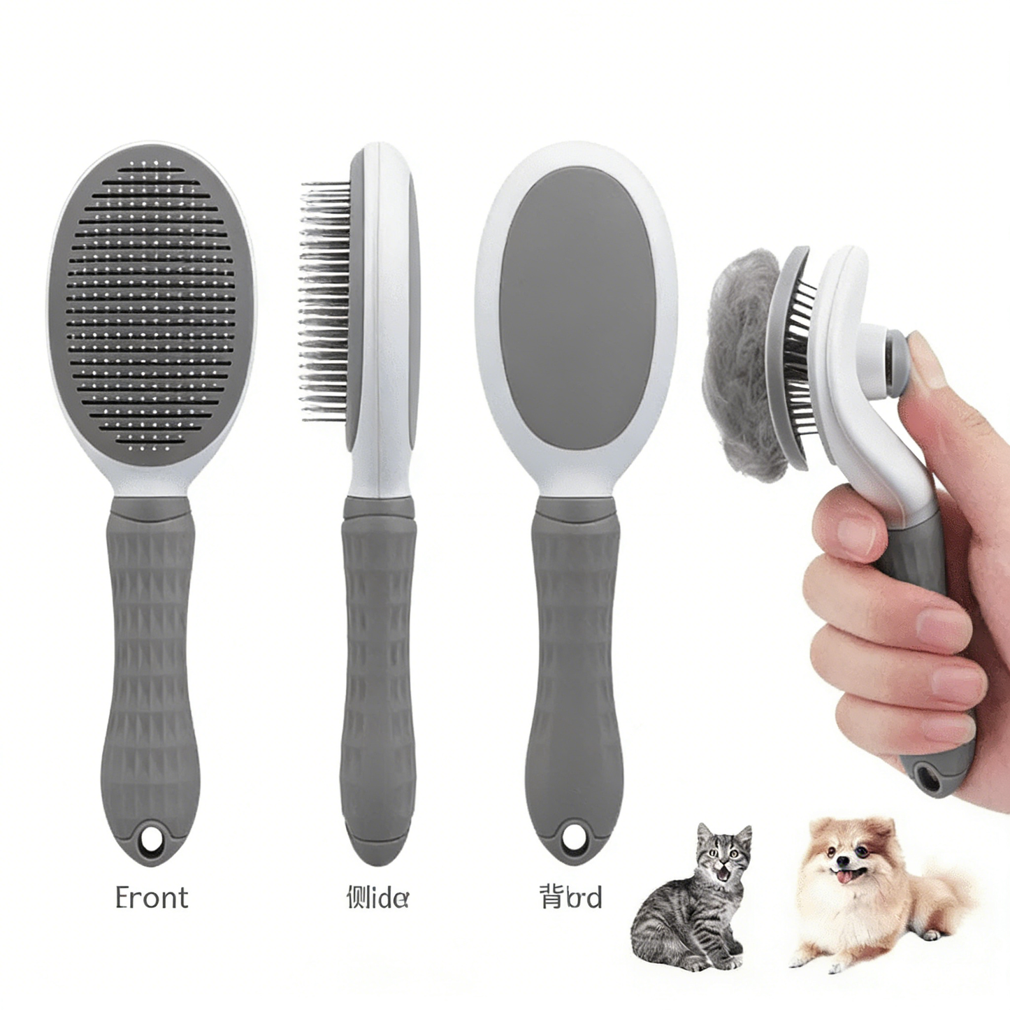 Self-Cleaning Slicker Brush