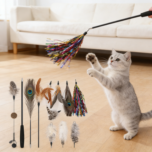 Interactive Feather Wand Set