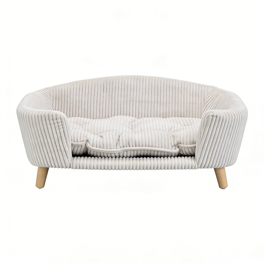 Luxury Plush Dog Sofa - Premium Quality White Background