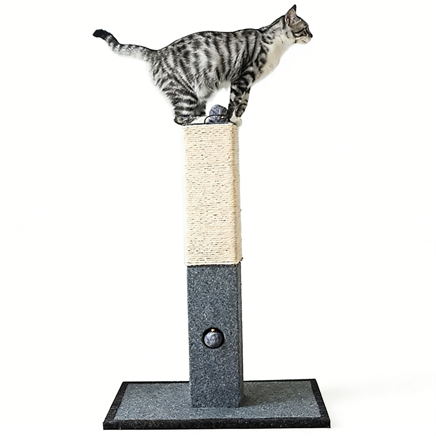 Modern Cat Scratching Post - Premium Quality White Background