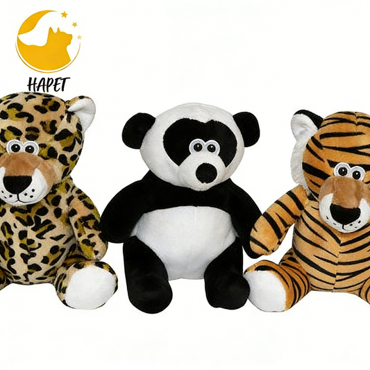 Plush Squeaky Toy Set 3pc - Premium Quality White Background