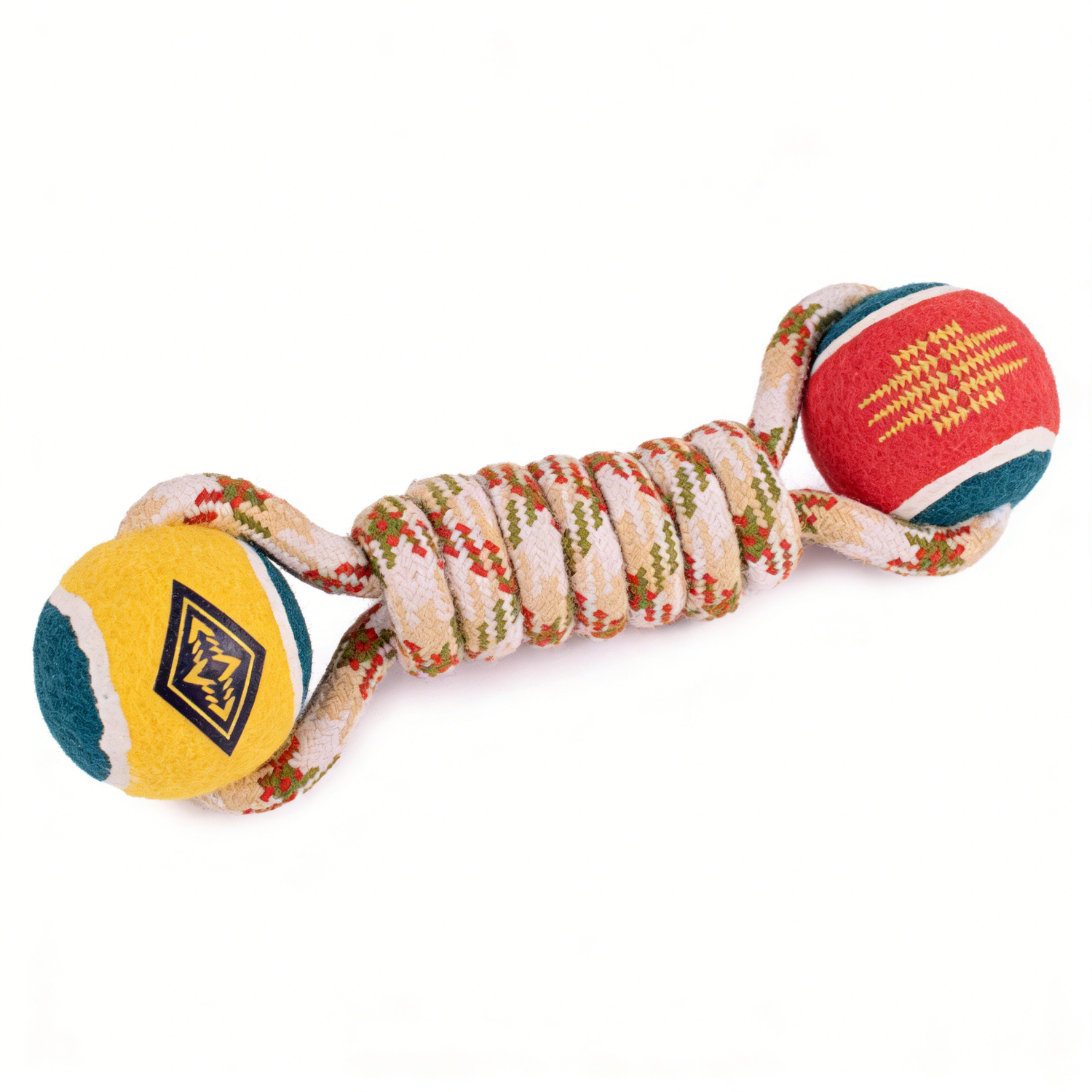 Rope Tug Toy with Ball - Premium Quality White Background