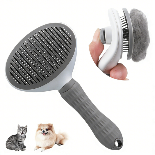 Self-Cleaning Slicker Brush - Premium Quality White Background